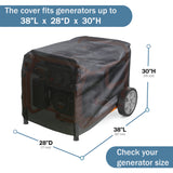 Waterproof Generator Cover 38 L x 28 D x 30 H inch