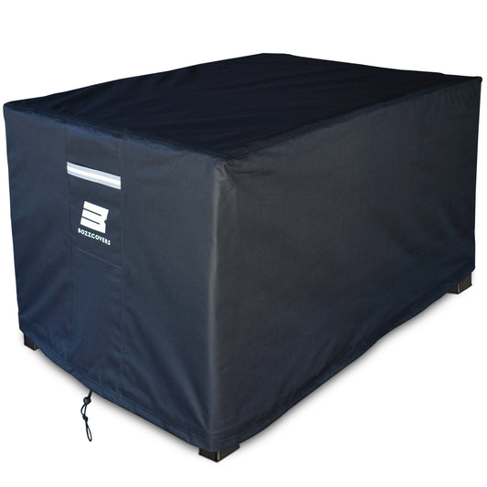 Fire Pit Cover Rectangular - Heavy Duty 600D Tear Resistant Material, Weatherproof - Black