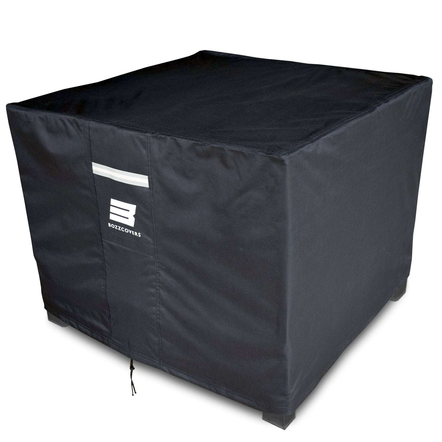 Fire Pit Cover Square - Heavy Duty 600D Tear Resistant Material, Weatherproof - Black