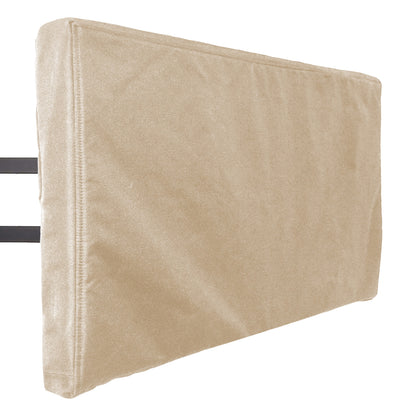 Outdoor TV Cover with Zipper - Weatherproof, Waterproof protection, Soft Interior - Beige