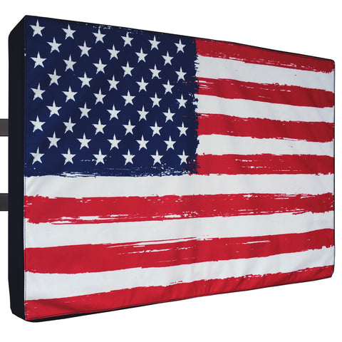 Outdoor TV Cover - US Flag - Waterproof Protection, Bottom Cover