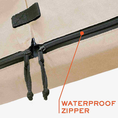 waterproof zipper beige