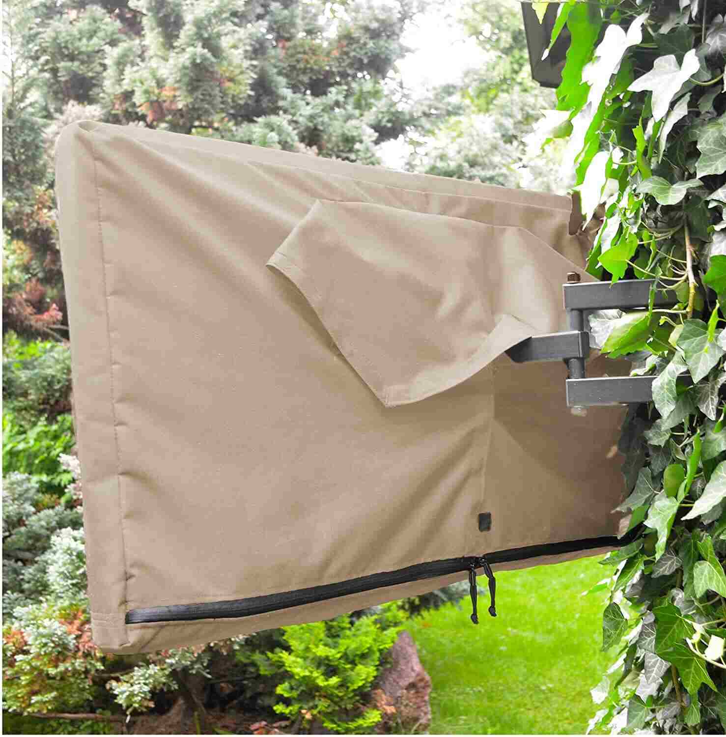 tv cover outside beige