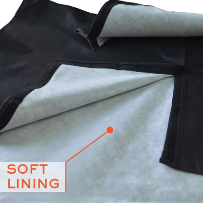 soft lining front flap black