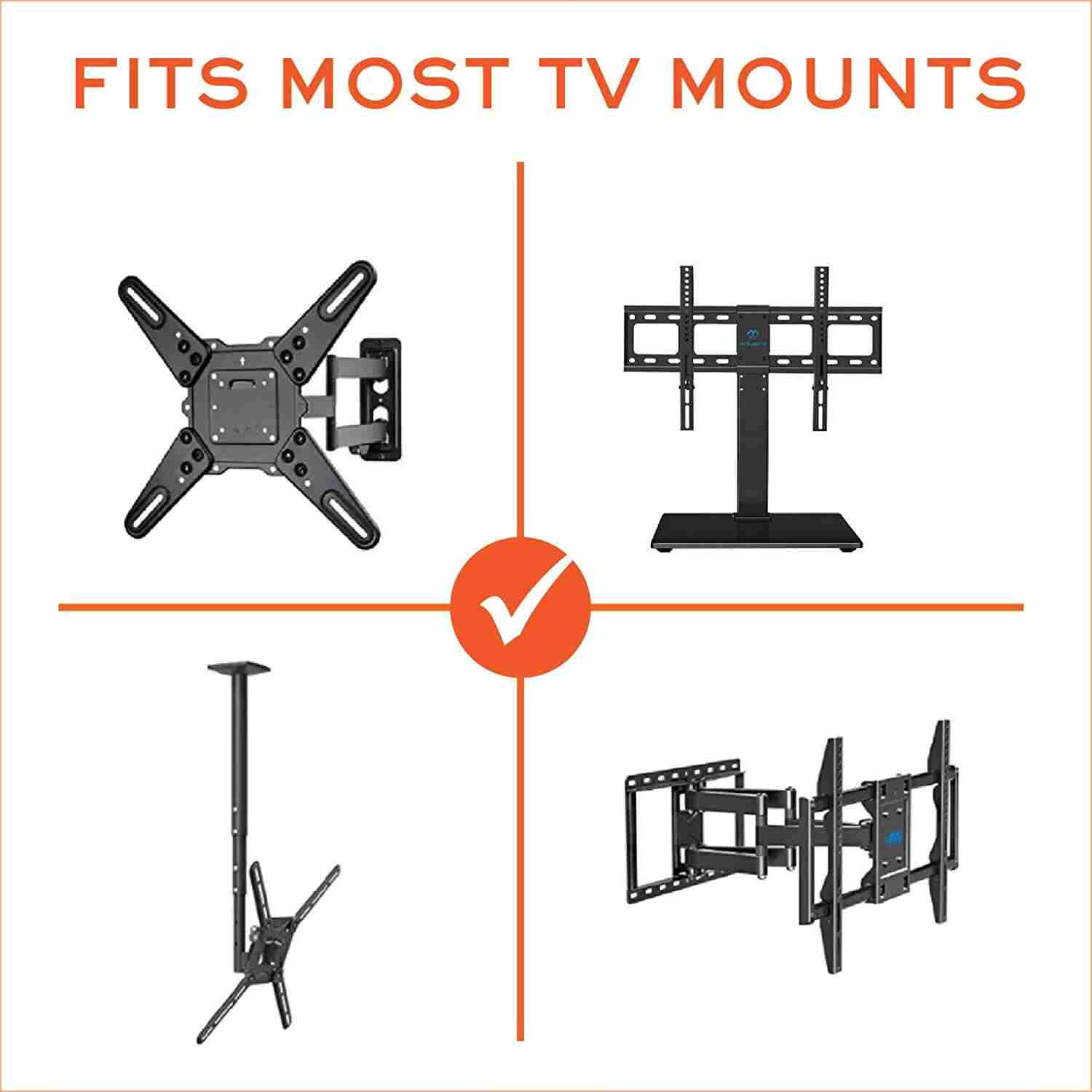 tv mounts front flap gray